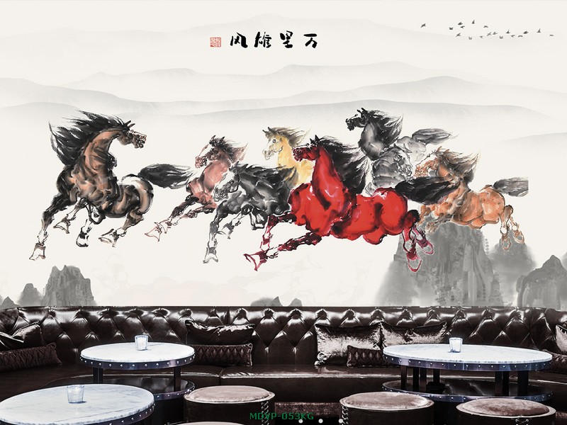 Tranh bát mã ngựa phi nước đại MDVP-053KG